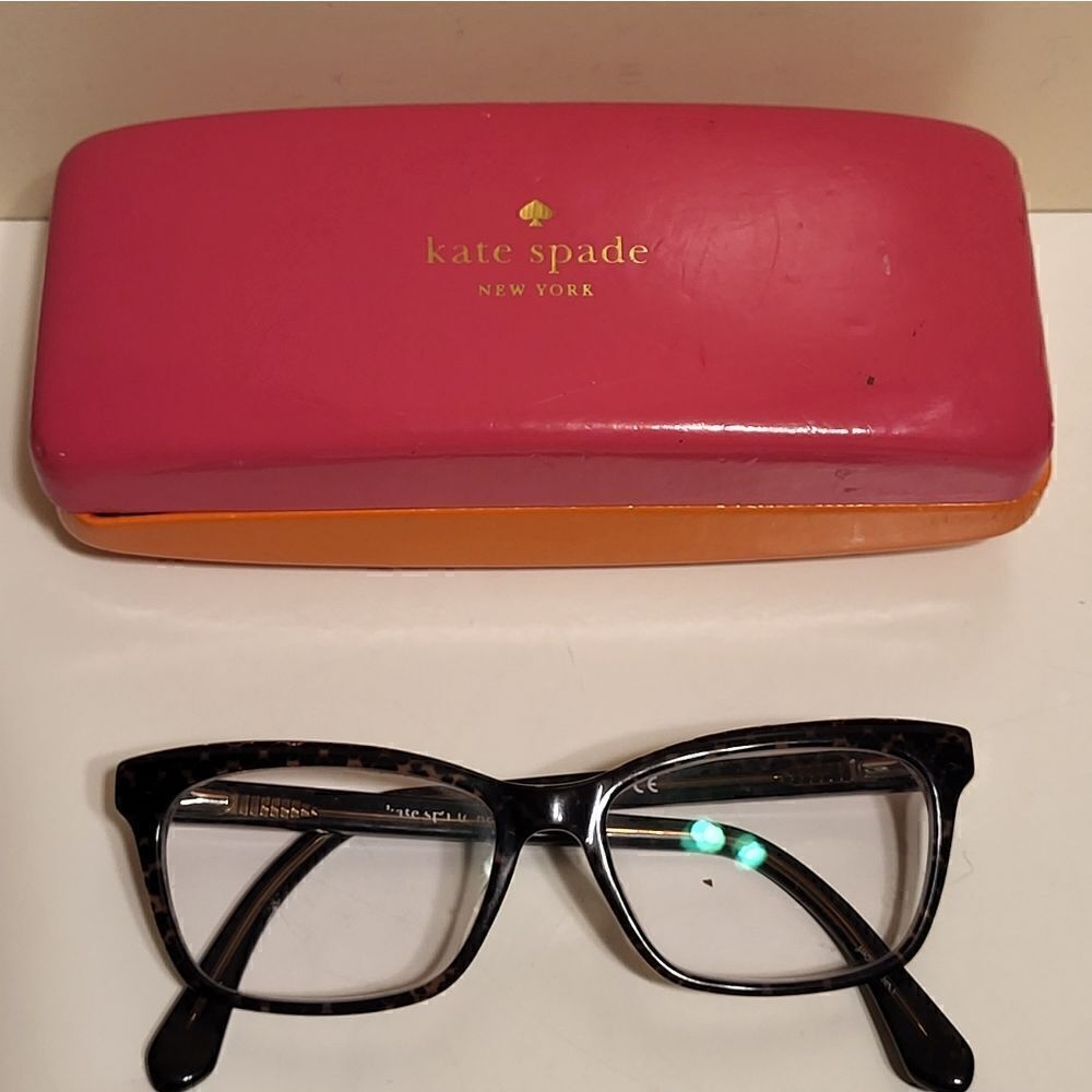 Kate Spade "Cardea" Dk. Tortoiseshell Rectangle Plastic Frames W/Case Msrp $251
